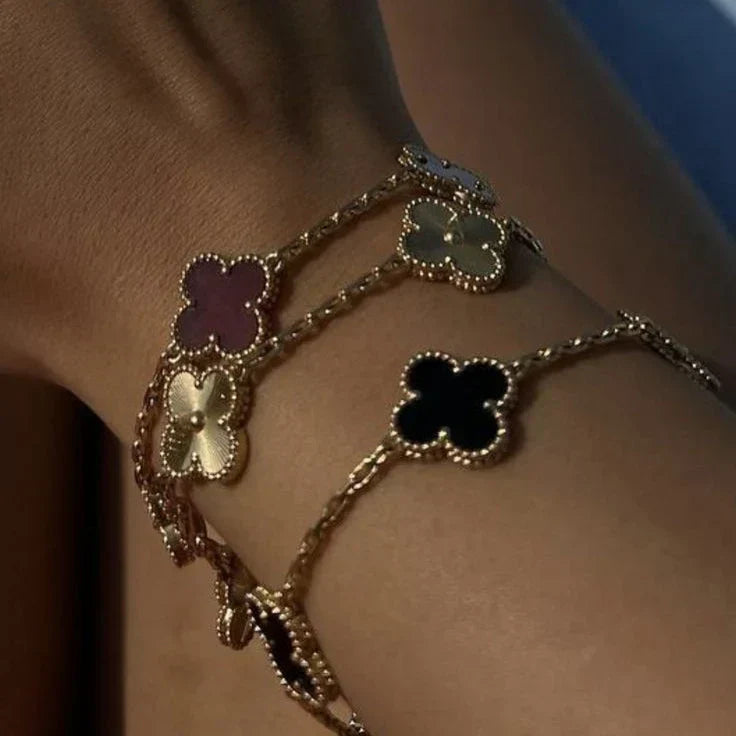 CLOVER | Armband in Schwarz/Gold